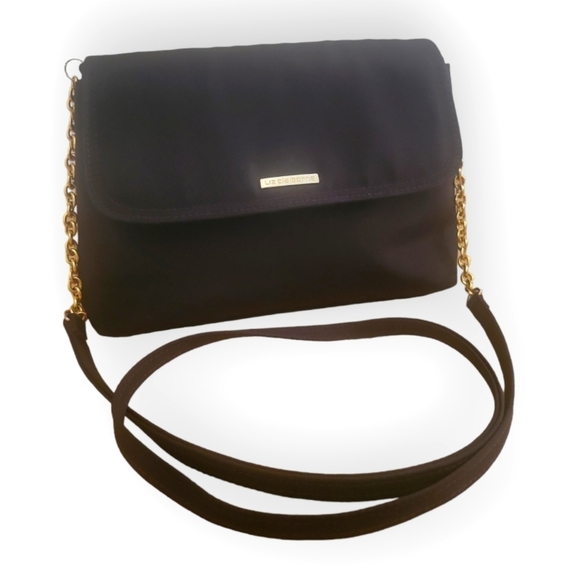 Liz Claiborne Handbags - Liz Claiborne Dark Cocoa Brown Small Fabric Crossbody Bag